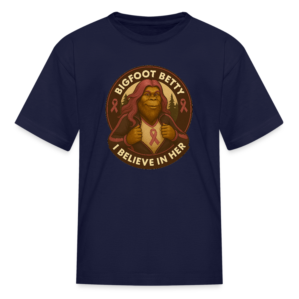 Kids' T-Shirt -I Believe In Her (RETRO) - navy