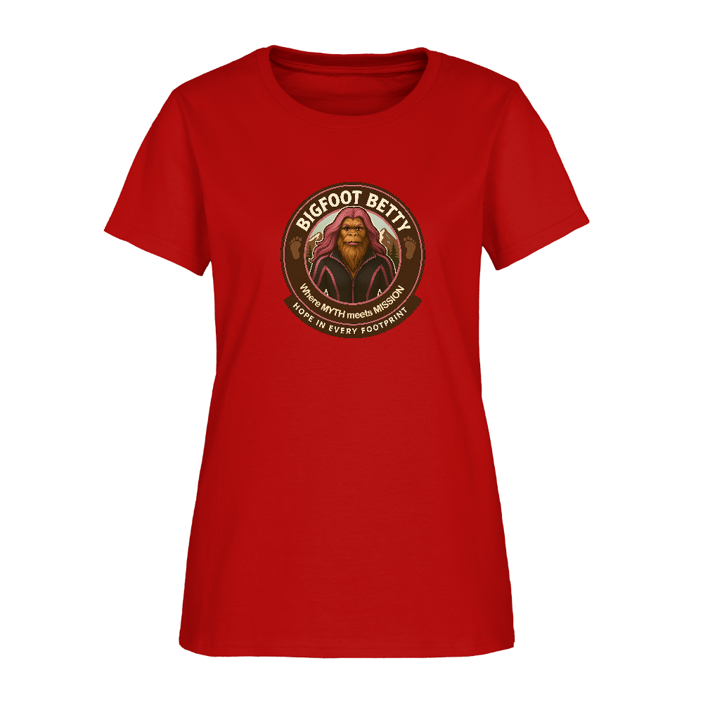 Women's T-Shirt - Hope in Every Footprint (RETRO) - red