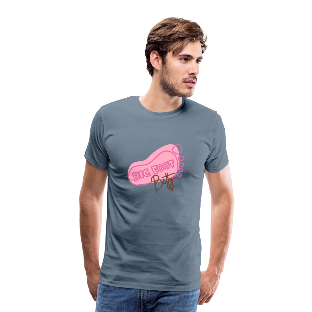 Men's Premium T-Shirt - BFB FootPrint - steel blue