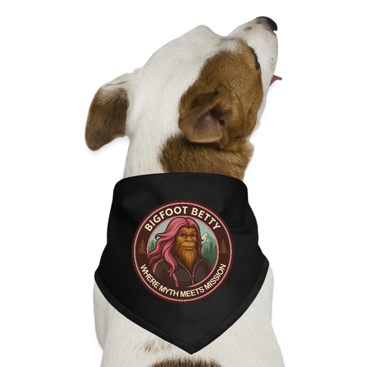 Dog Bandana - Where Myth Meets Mission (RETRO) - black