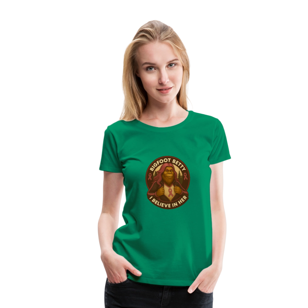 Women’s Premium T-Shirt - I Believe In Her (RETRO) - kelly green