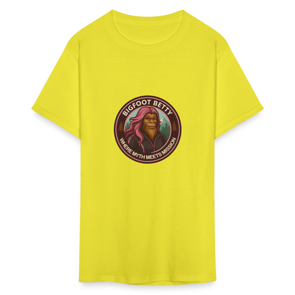 Unisex Classic T-Shirt - Where Myth Meets Mission (RETRO) - yellow