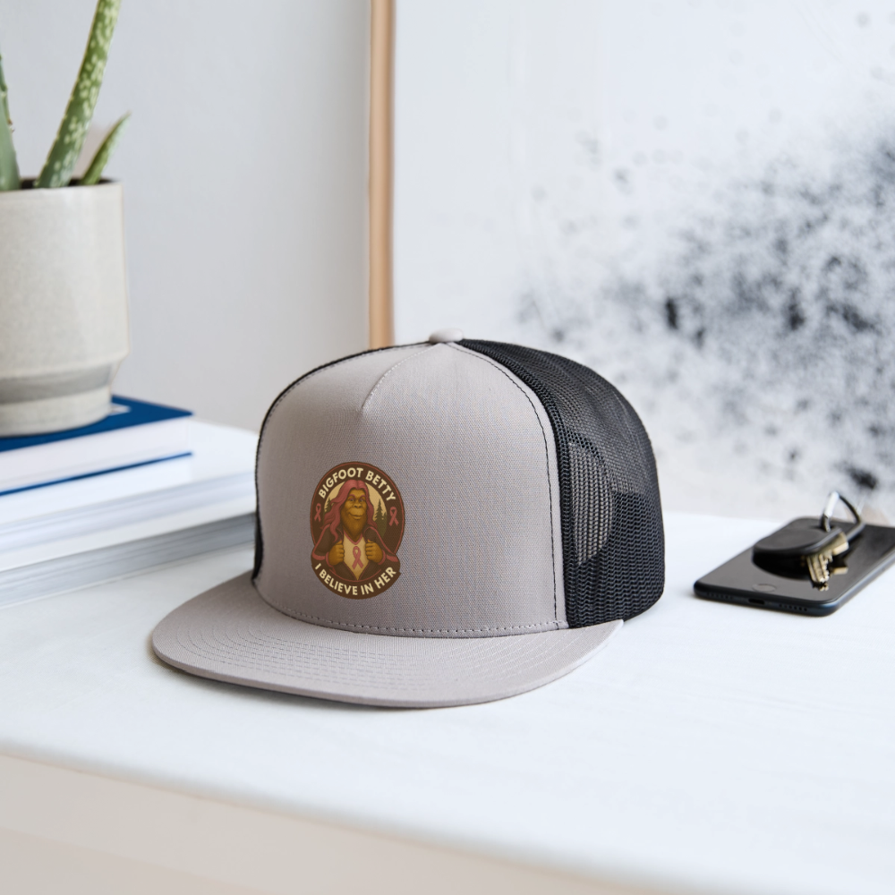 Trucker Hat - I Believe In Her (RETRO) - gray/black