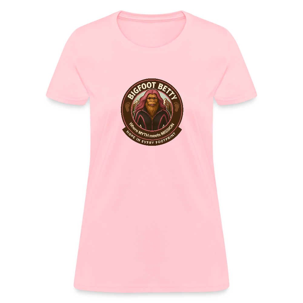 Women's T-Shirt - Hope in Every Footprint (RETRO) - pink