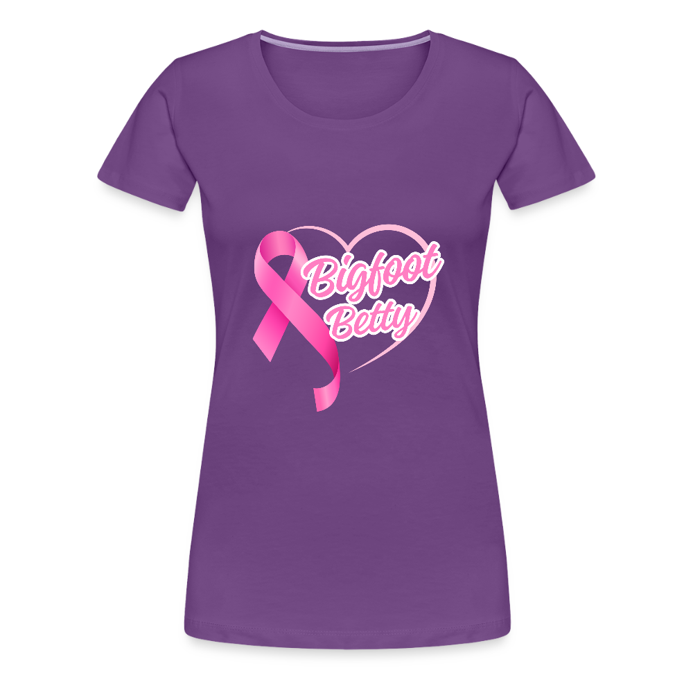 Women’s Premium T-Shirt - BFB Pink Ribbon - purple