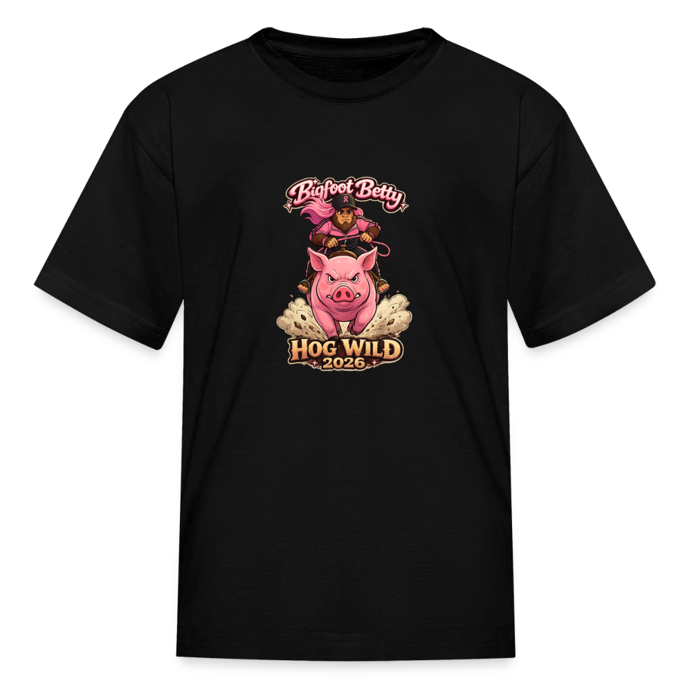 Kids' T-Shirt - BFB Hog Wild - HOG - black