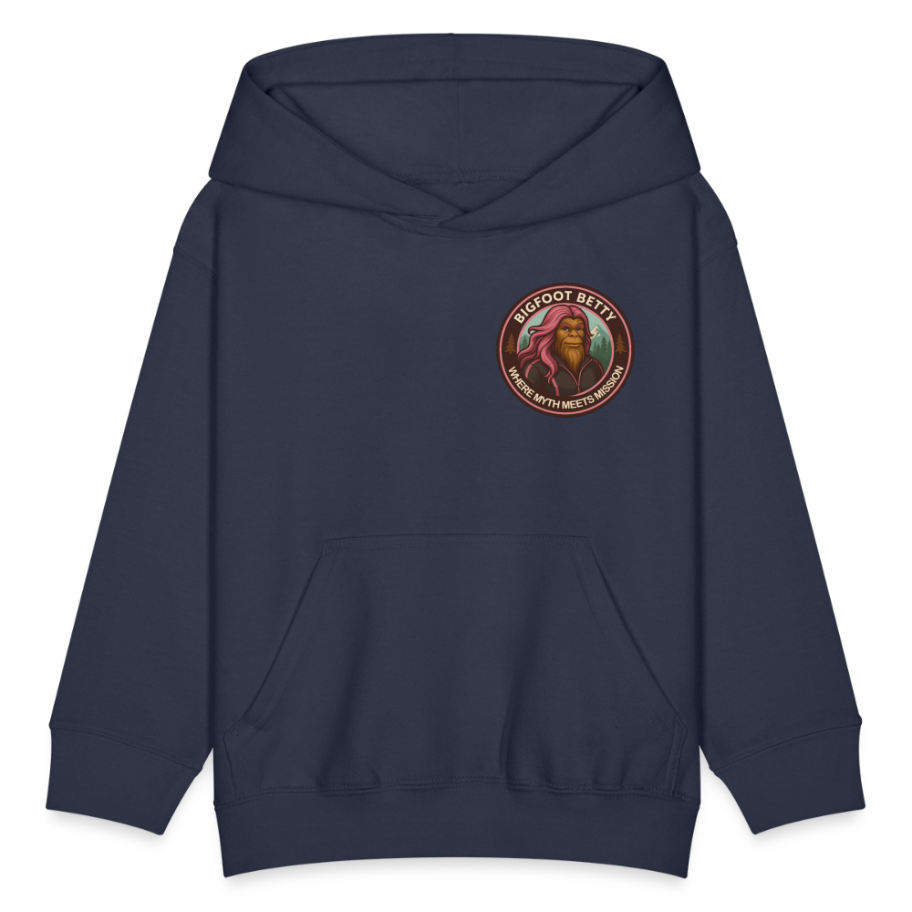 Kids' Hoodie - Where Myth Meets Mission (F/B) (RETRO) - navy