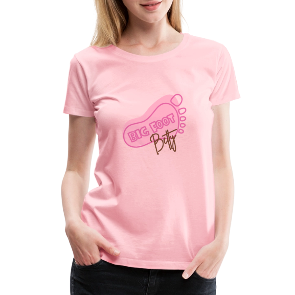 Women’s Premium T-Shirt - BFB FootPrint - pink