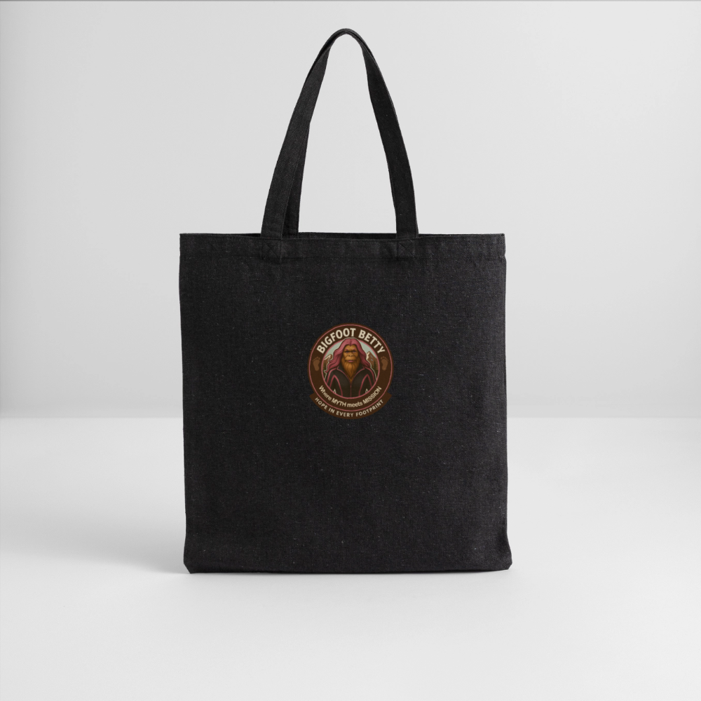 Recycled Tote Bag - Hope in Every Footprint (RETRO) - black