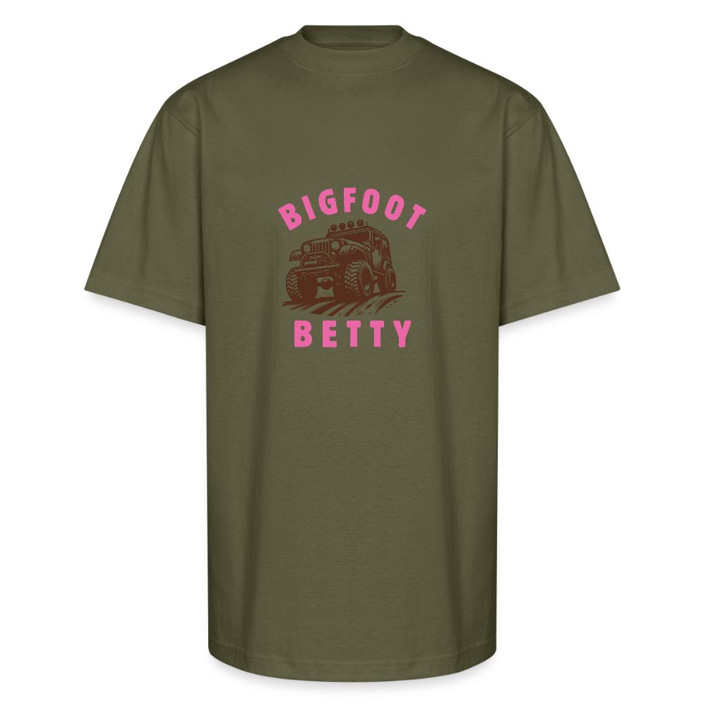 Unisex Oversized Heavyweight T-Shirt - BFB Jeep - classic olive