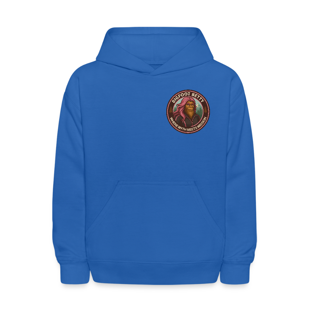 Kids' Hoodie - Where Myth Meets Mission (F/B) (RETRO) - royal blue