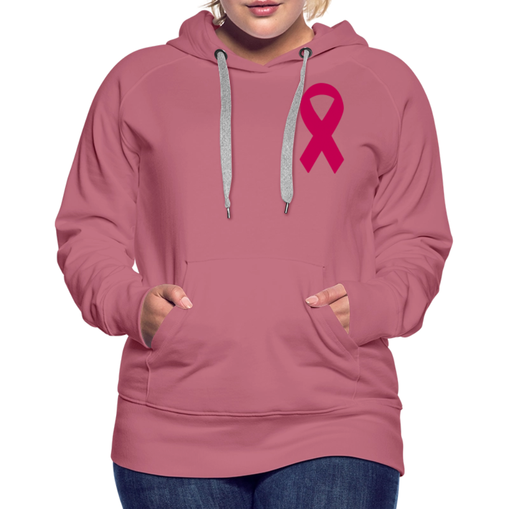 Women’s Premium Hoodie - I Believe In Her (F/B) (RETRO) PINK RIBBON - mauve
