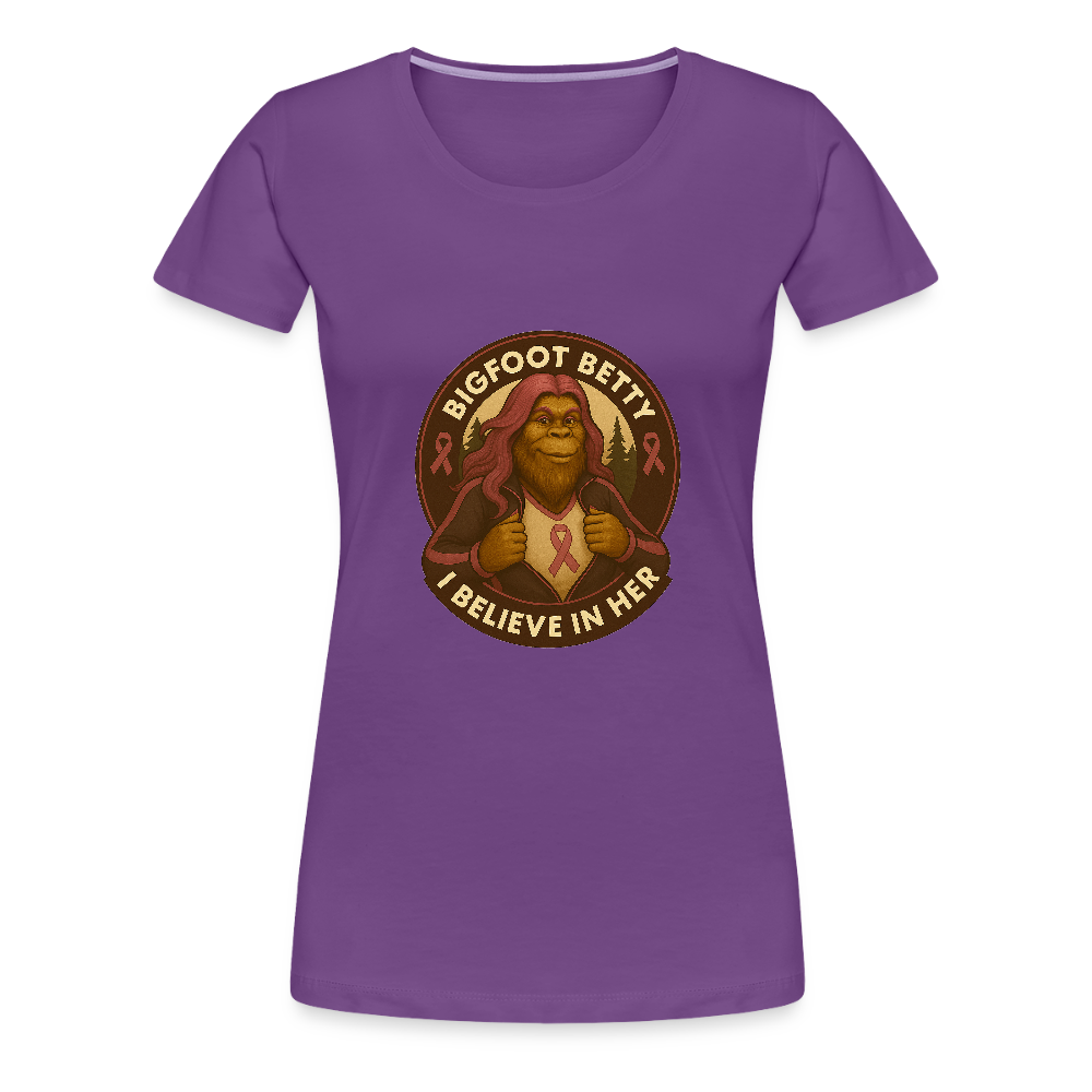 Women’s Premium T-Shirt - I Believe In Her (RETRO) - purple
