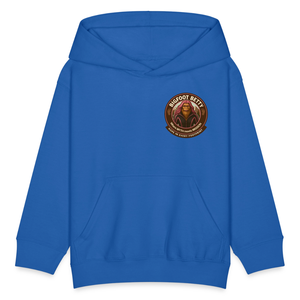 Kids' Hoodie - Hope in Every Footprint (F/B) (RETRO) - royal blue