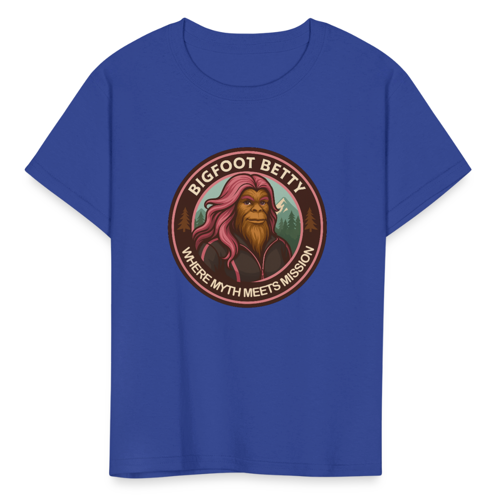 Kids' T-Shirt - Where Myth Meets Mission (RETRO) - royal blue