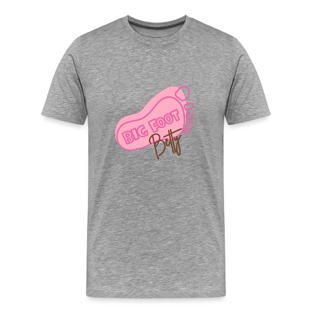 Men's Premium T-Shirt - BFB FootPrint - heather gray