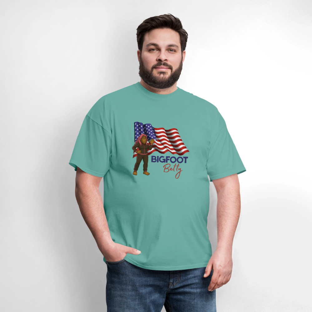 BFB July 4 -Waving Flag Unisex Classic T-Shirt - aquatic