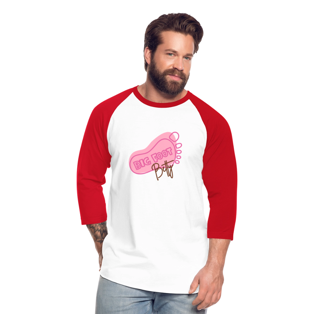 Baseball T-Shirt - BFB FootPrint - white/red