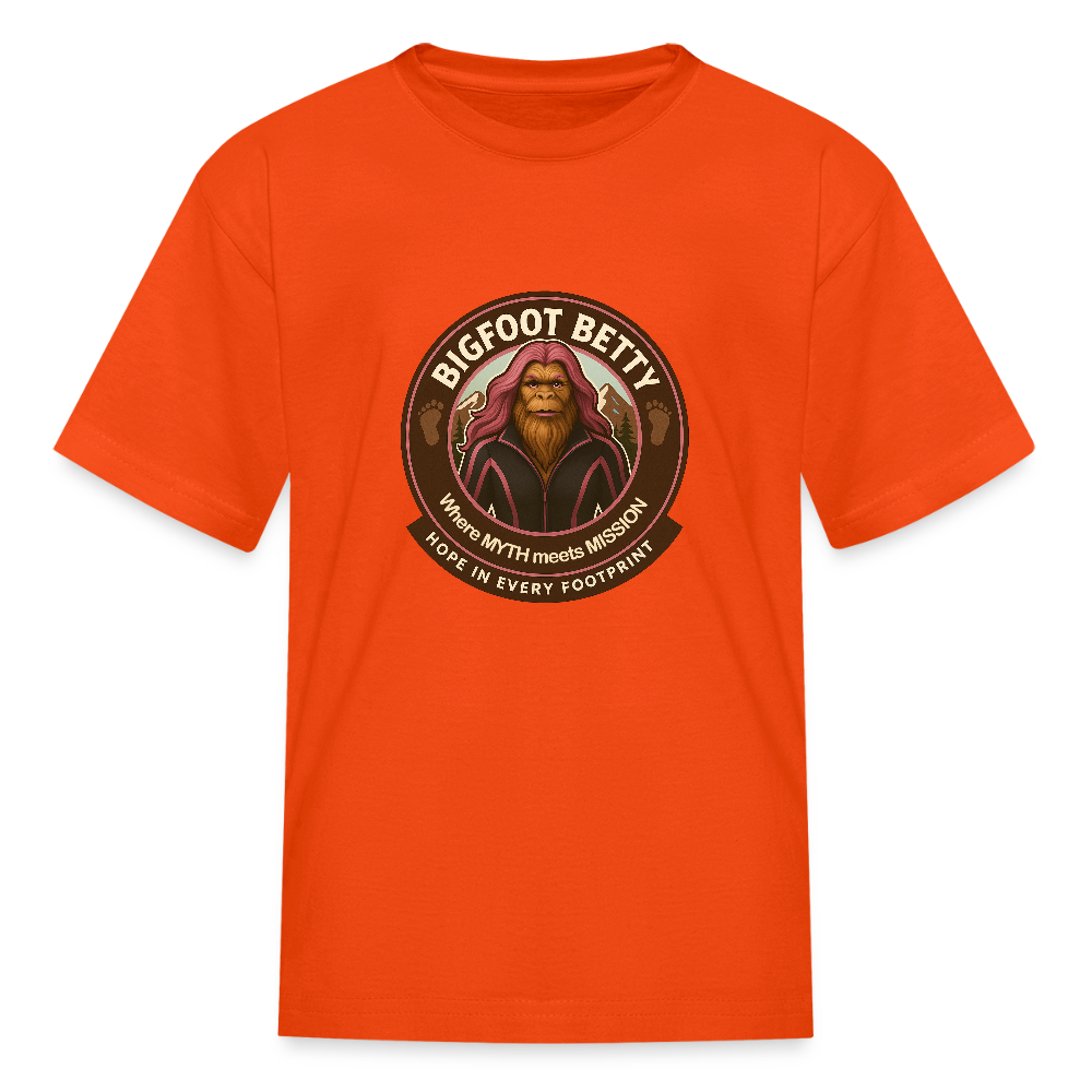 Kids' T-Shirt - Hope in Every Footprint (RETRO) - orange