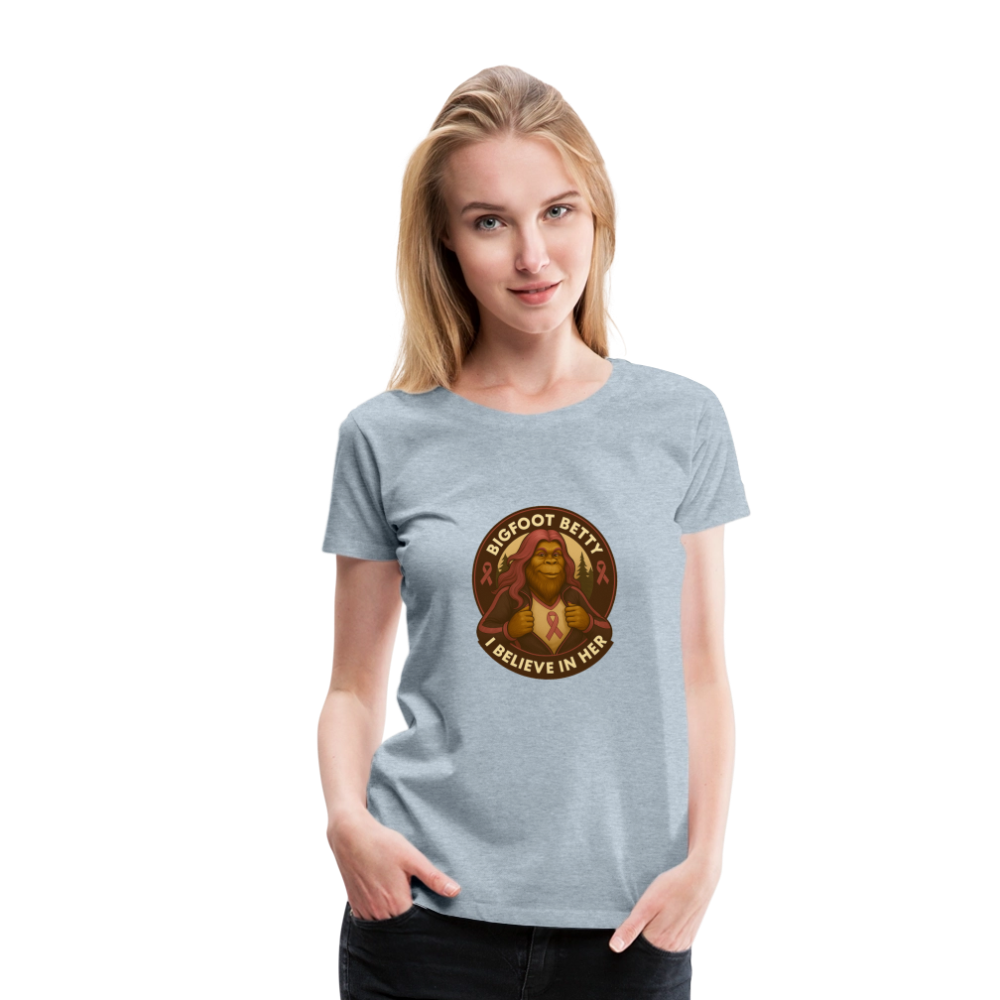 Women’s Premium T-Shirt - I Believe In Her (RETRO) - heather ice blue