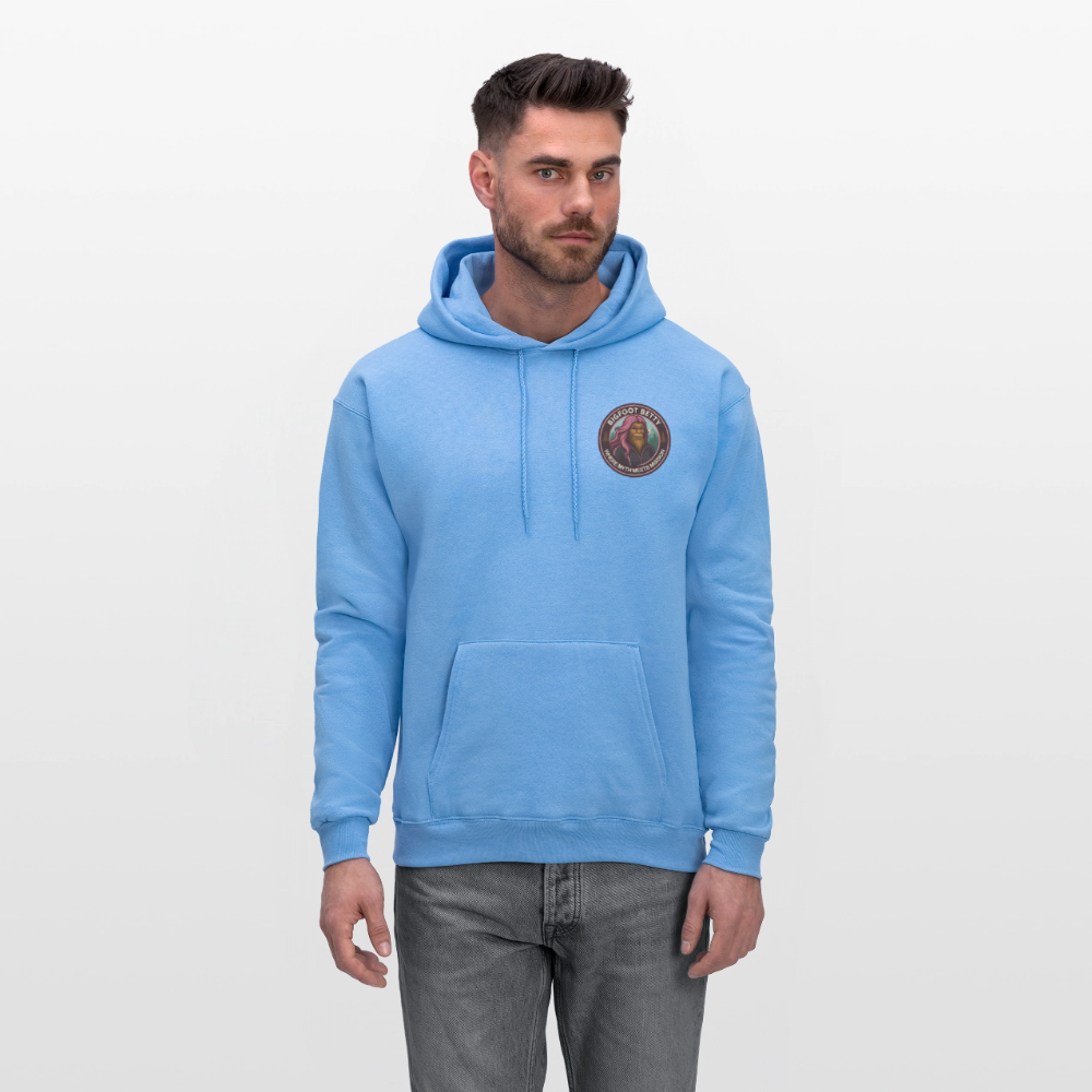 Men's Hoodie - Where Myth Meets Mission (F/B) (RETRO) - carolina blue
