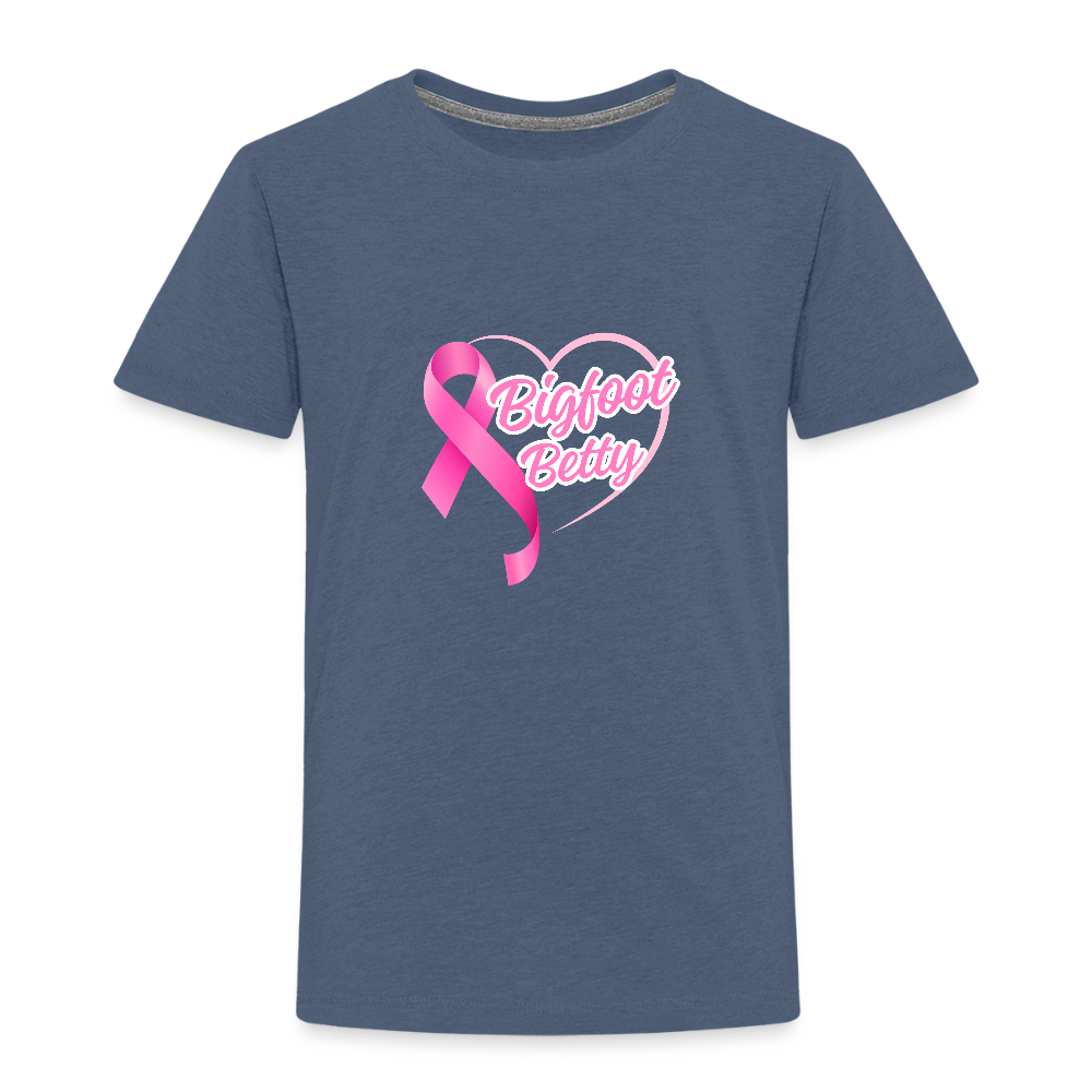 Toddler Premium T-Shirt - BFB Pink Ribbon - heather blue