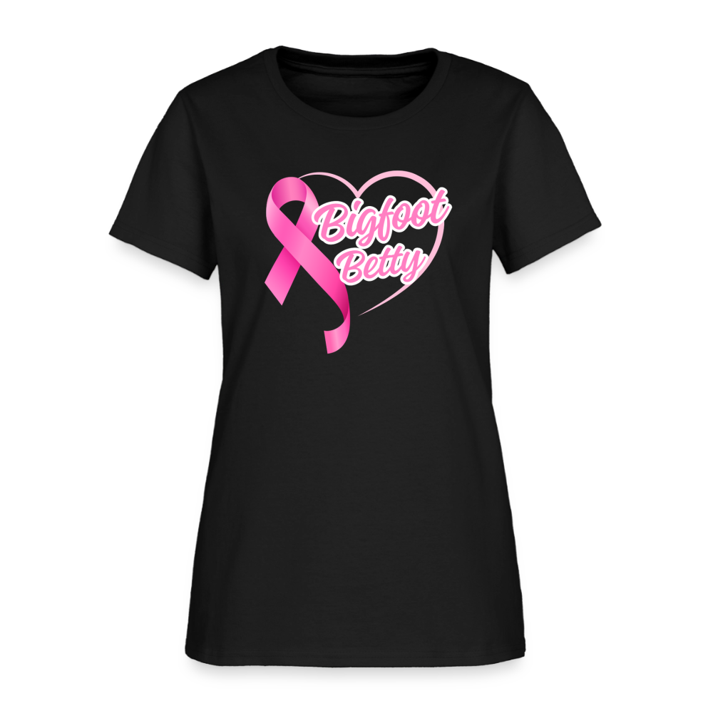 Women's T-Shirt - BFB Pink Ribbon - black