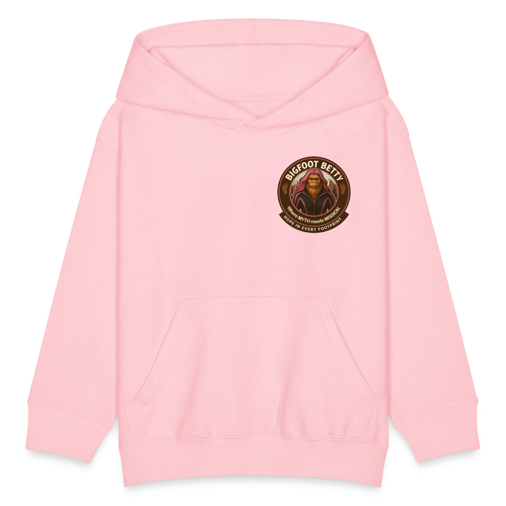 Kids' Hoodie - Hope in Every Footprint (F/B) (RETRO) - pink