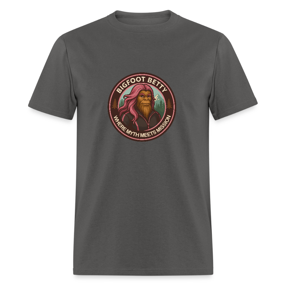 Unisex Classic T-Shirt - Where Myth Meets Mission (RETRO) - charcoal