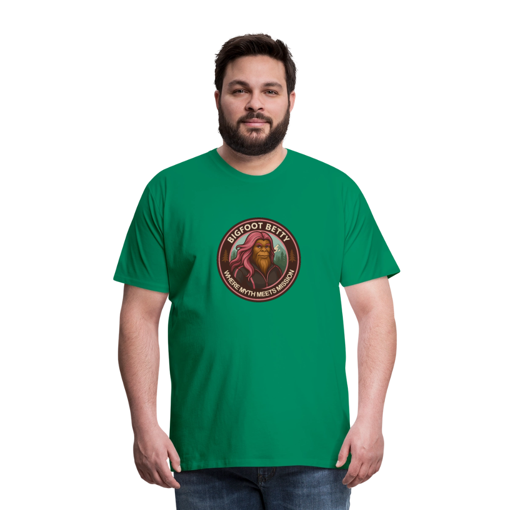 Men's Premium T-Shirt - Where Myth Meets Mission (RETRO) - kelly green