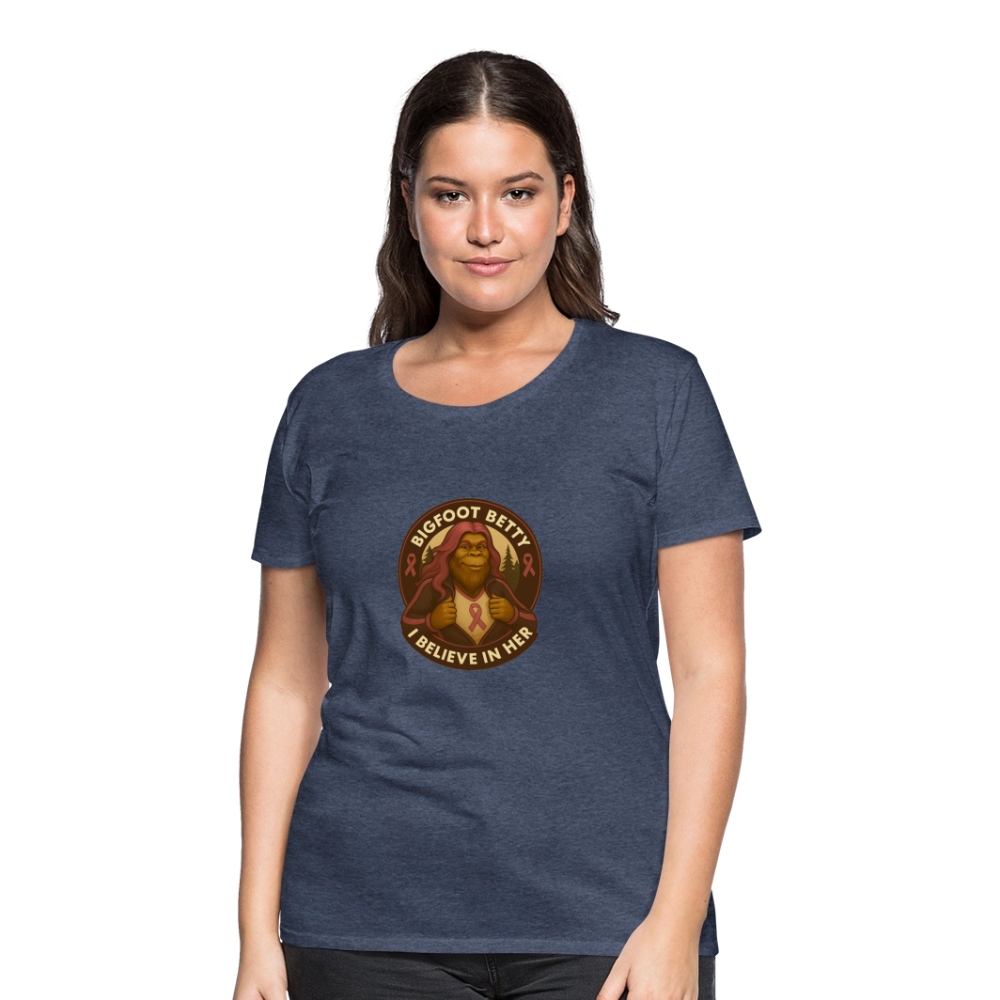 Women’s Premium T-Shirt - I Believe In Her (RETRO) - heather blue