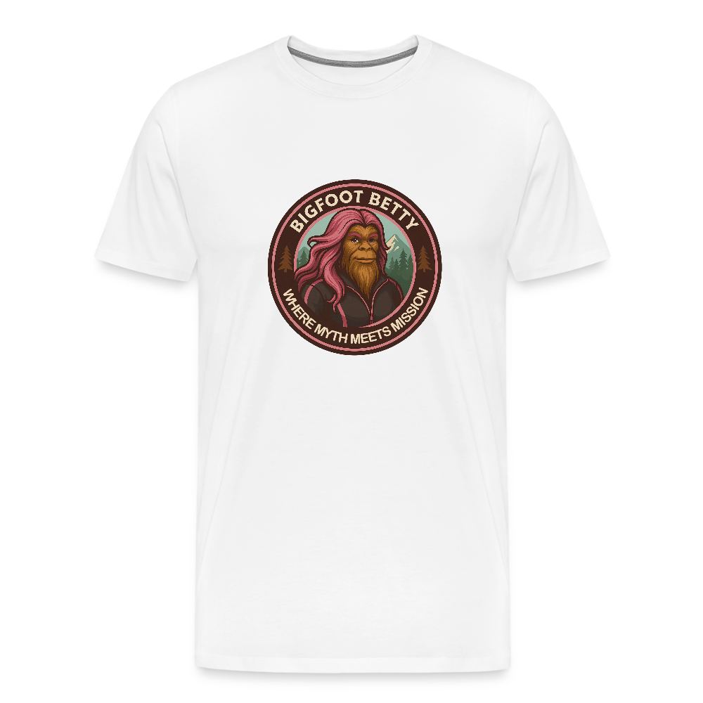 Men's Premium T-Shirt - Where Myth Meets Mission (RETRO) - white