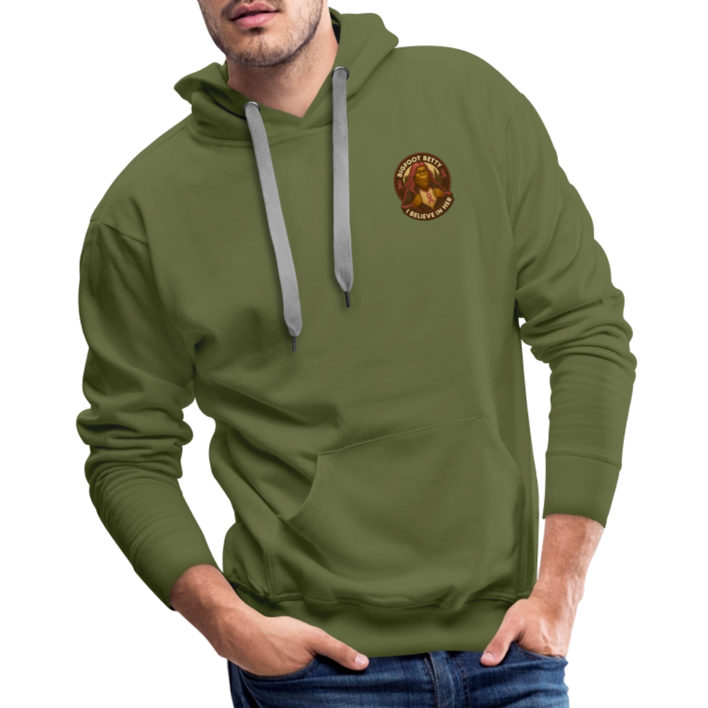 Men’s Premium Hoodie - Where Myth Meets Mission (F/B) (RETRO) - olive green