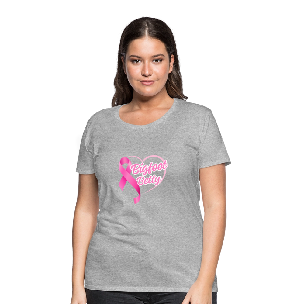 Women’s Premium T-Shirt - BFB Pink Ribbon - heather gray