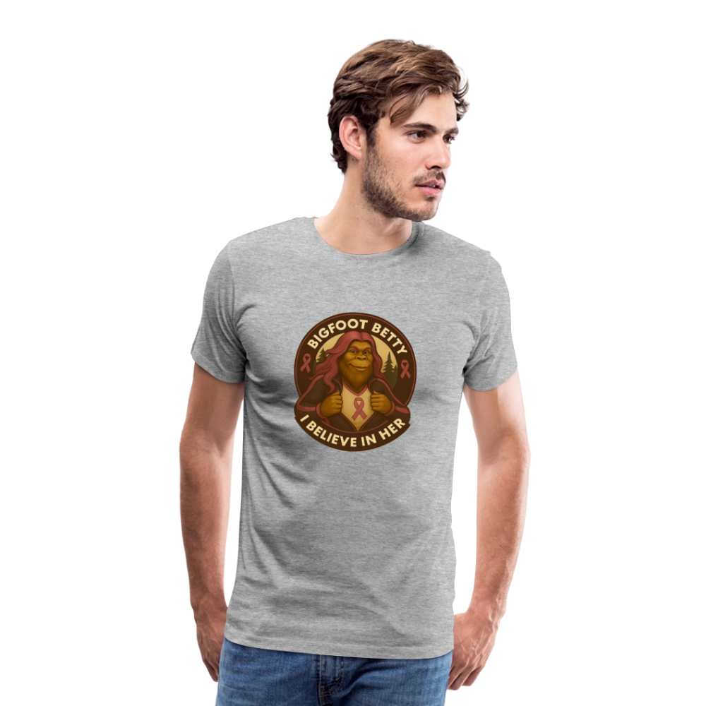 Men's Premium T-Shirt - I Believe In Her (RETRO) - heather gray