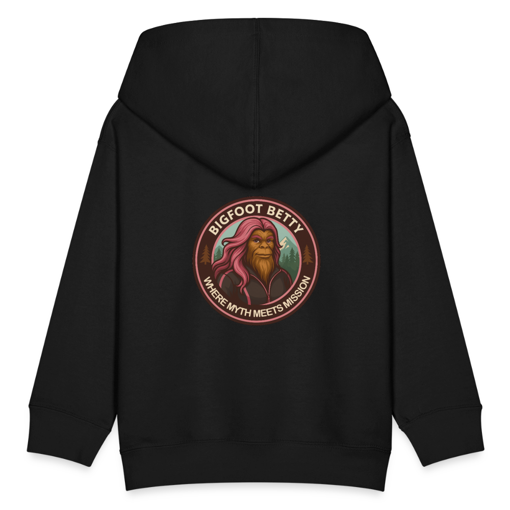 Kids' Hoodie - Where Myth Meets Mission (F/B) (RETRO) - black