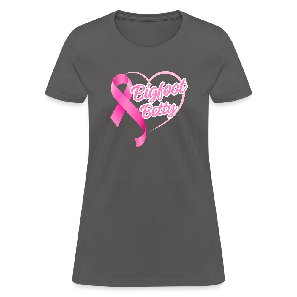 Women's T-Shirt - BFB Pink Ribbon - charcoal