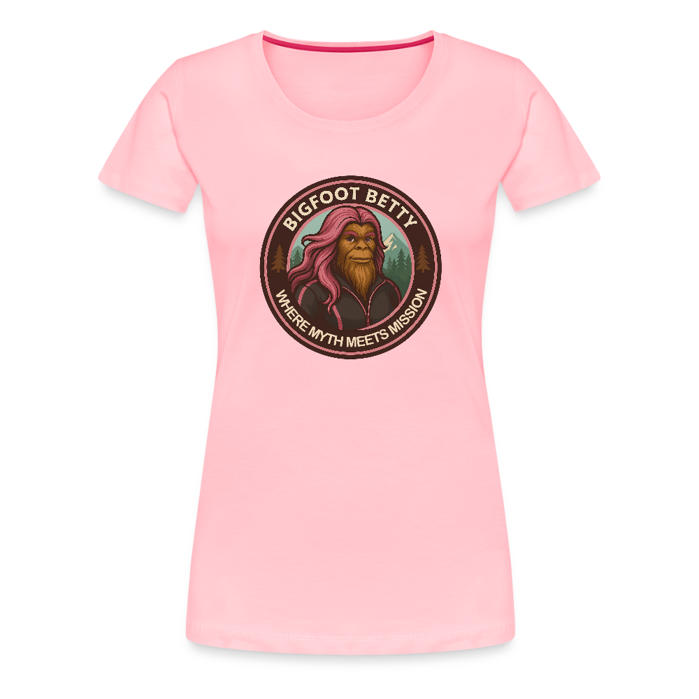 Women’s Premium T-Shirt - Where Myth Meets Mission (RETRO) - pink