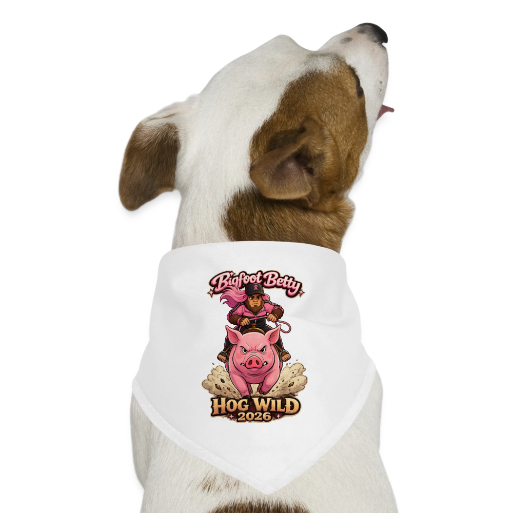 Dog Bandana - BFB Hog Wild - HOG - white