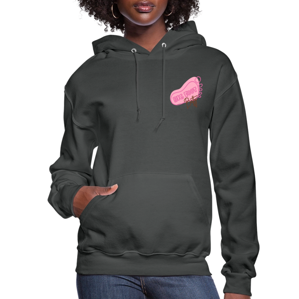 Women's Hoodie - BIGFOOT BETTY - JEEP - PINK RIBBON - asphalt