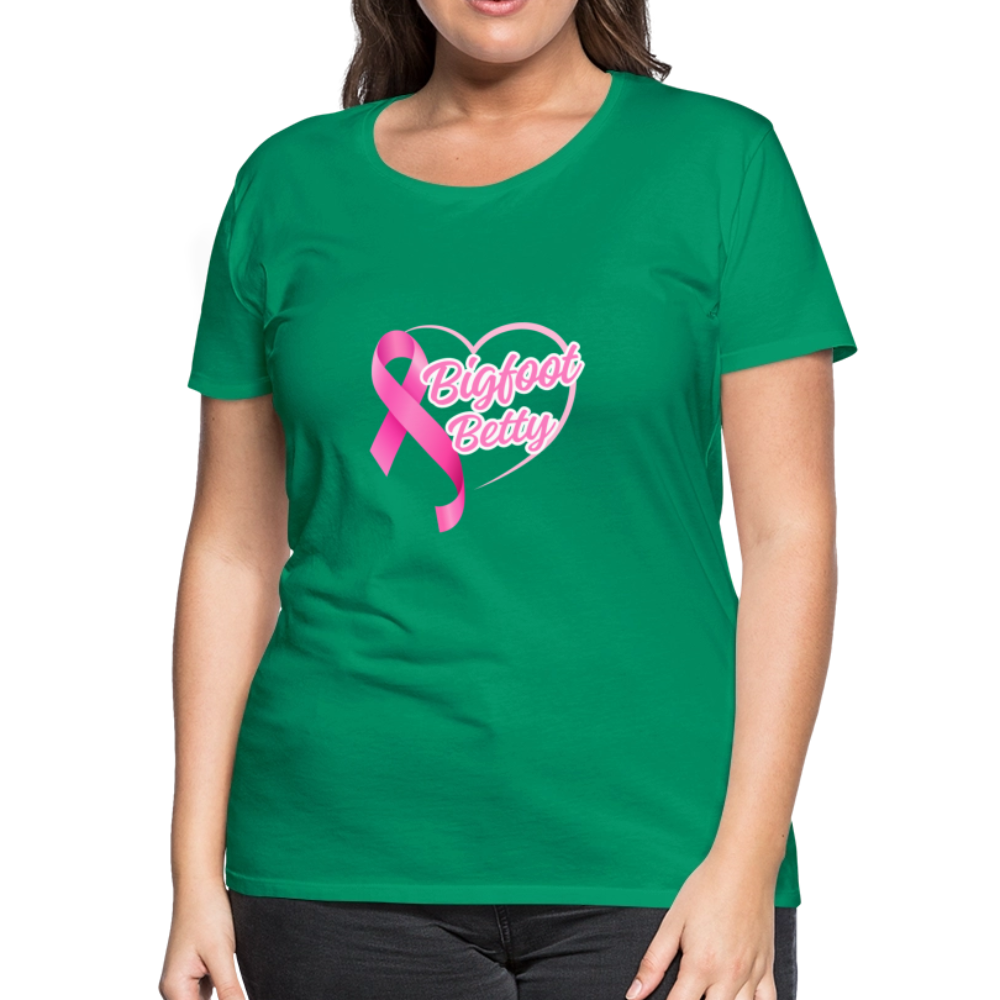 Women’s Premium T-Shirt - BFB Pink Ribbon - kelly green