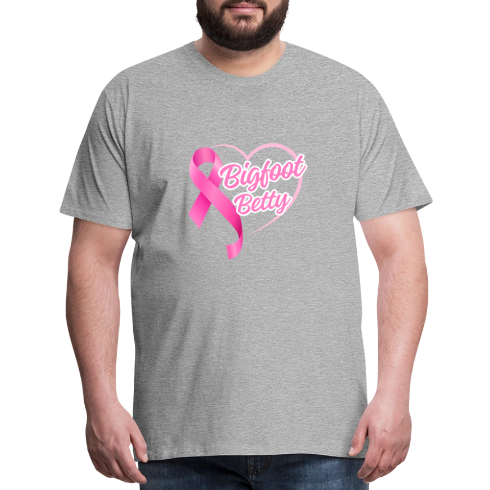 Men's Premium T-Shirt -BFB Pink Ribbon - heather gray