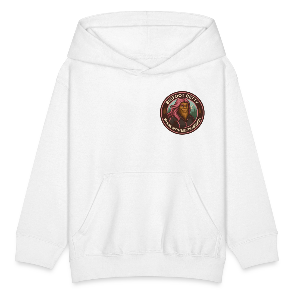 Kids' Hoodie - Where Myth Meets Mission (F/B) (RETRO) - white