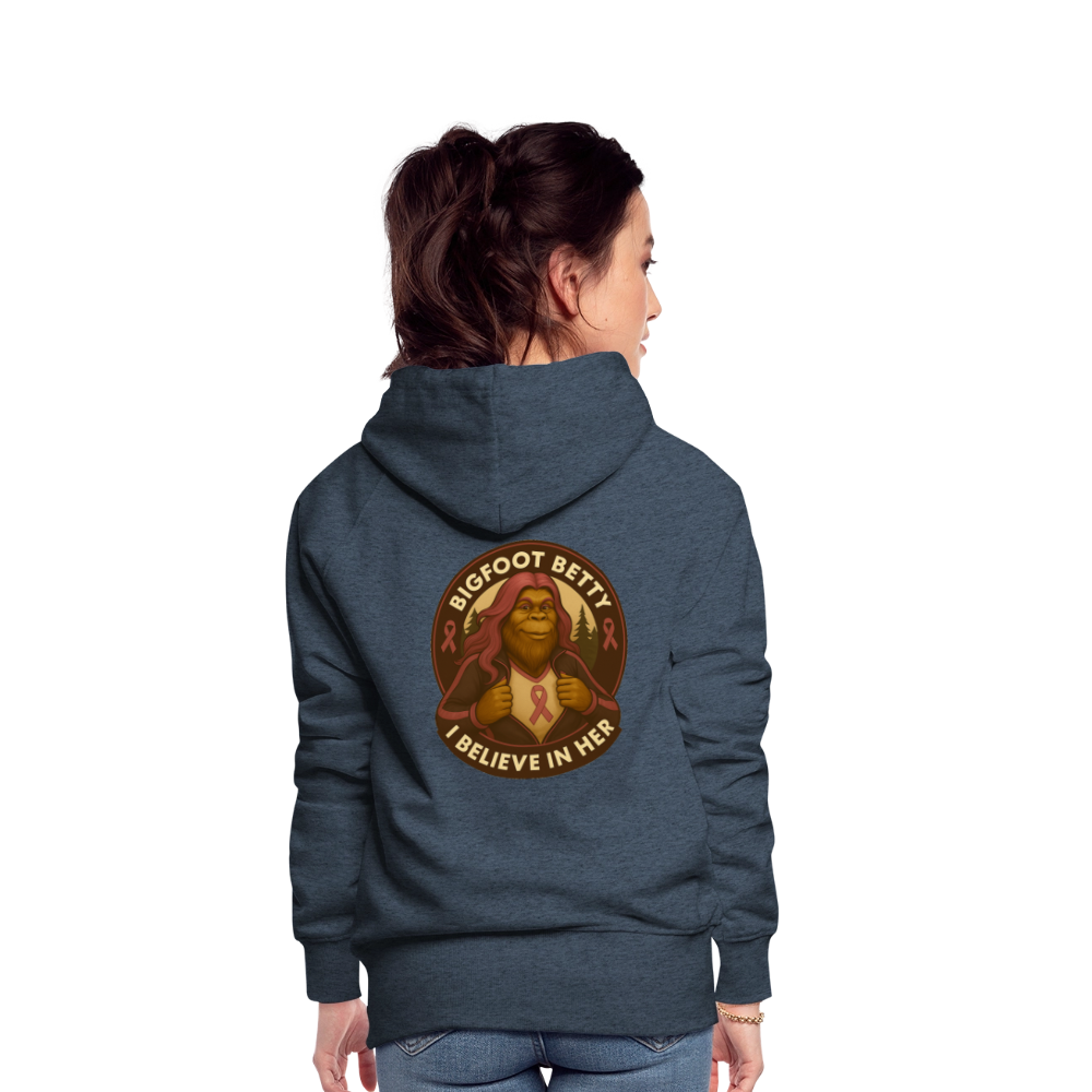 Women’s Premium Hoodie - I Believe In Her (RETRO) - heather denim