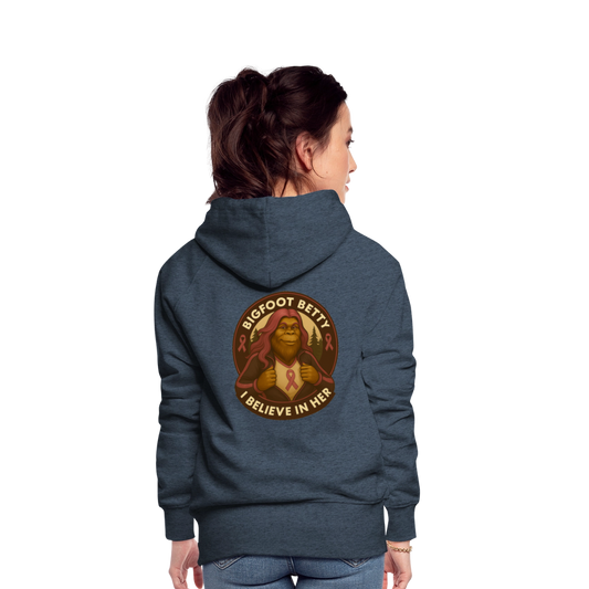 Women’s Premium Hoodie - I Believe In Her (RETRO) - heather denim