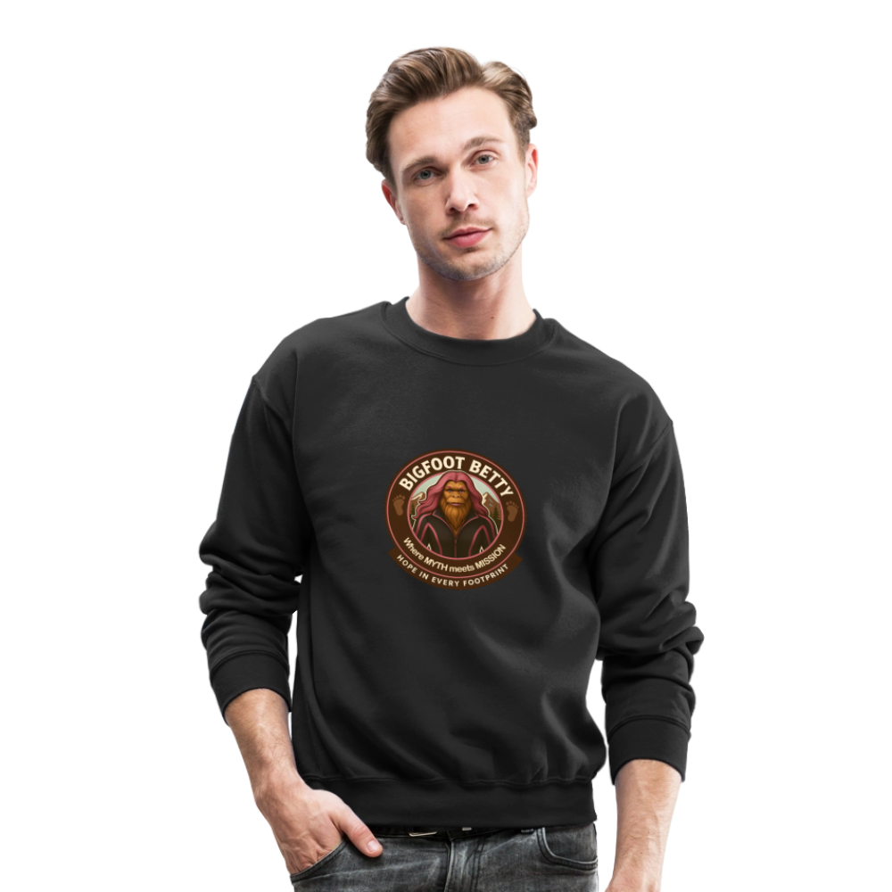 Crewneck Sweatshirt - Hope in Every Footprint (RETRO) - black