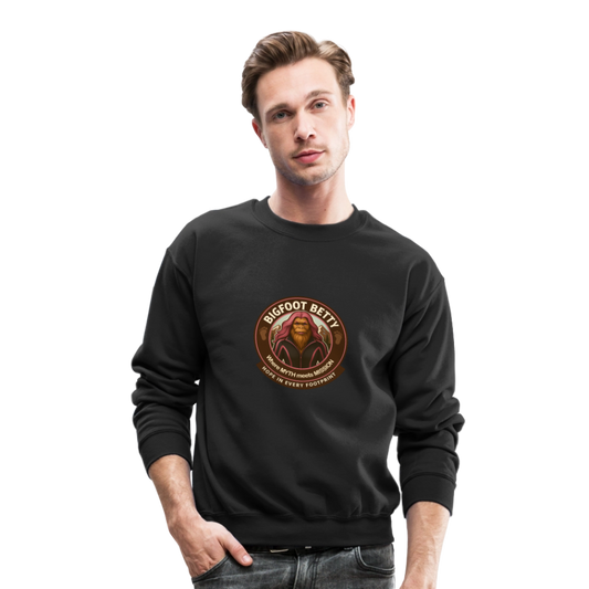 Crewneck Sweatshirt - Hope in Every Footprint (RETRO) - black