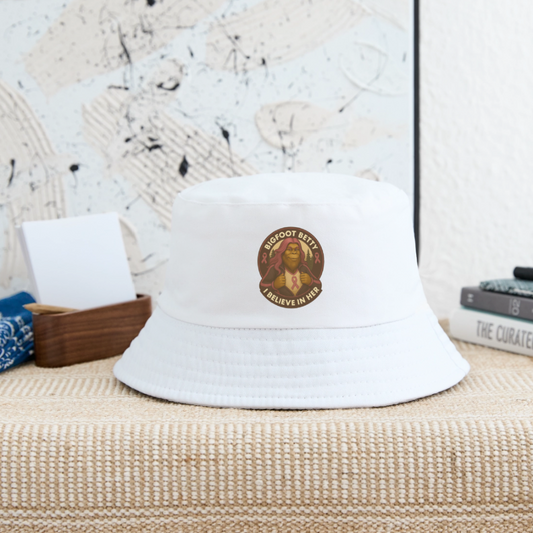 Kid's Bucket Hat - I Believe In Her (RETRO) - white