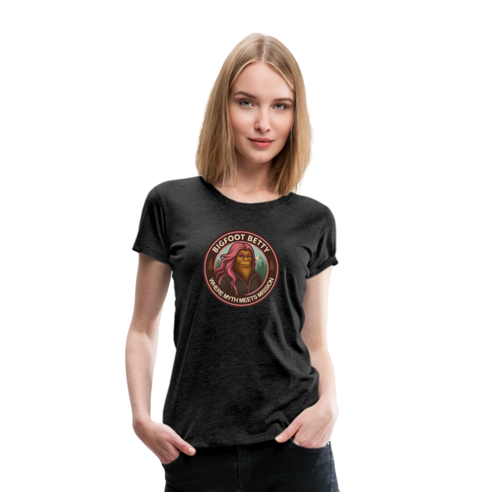 Women’s Premium T-Shirt - Where Myth Meets Mission (RETRO) - charcoal grey