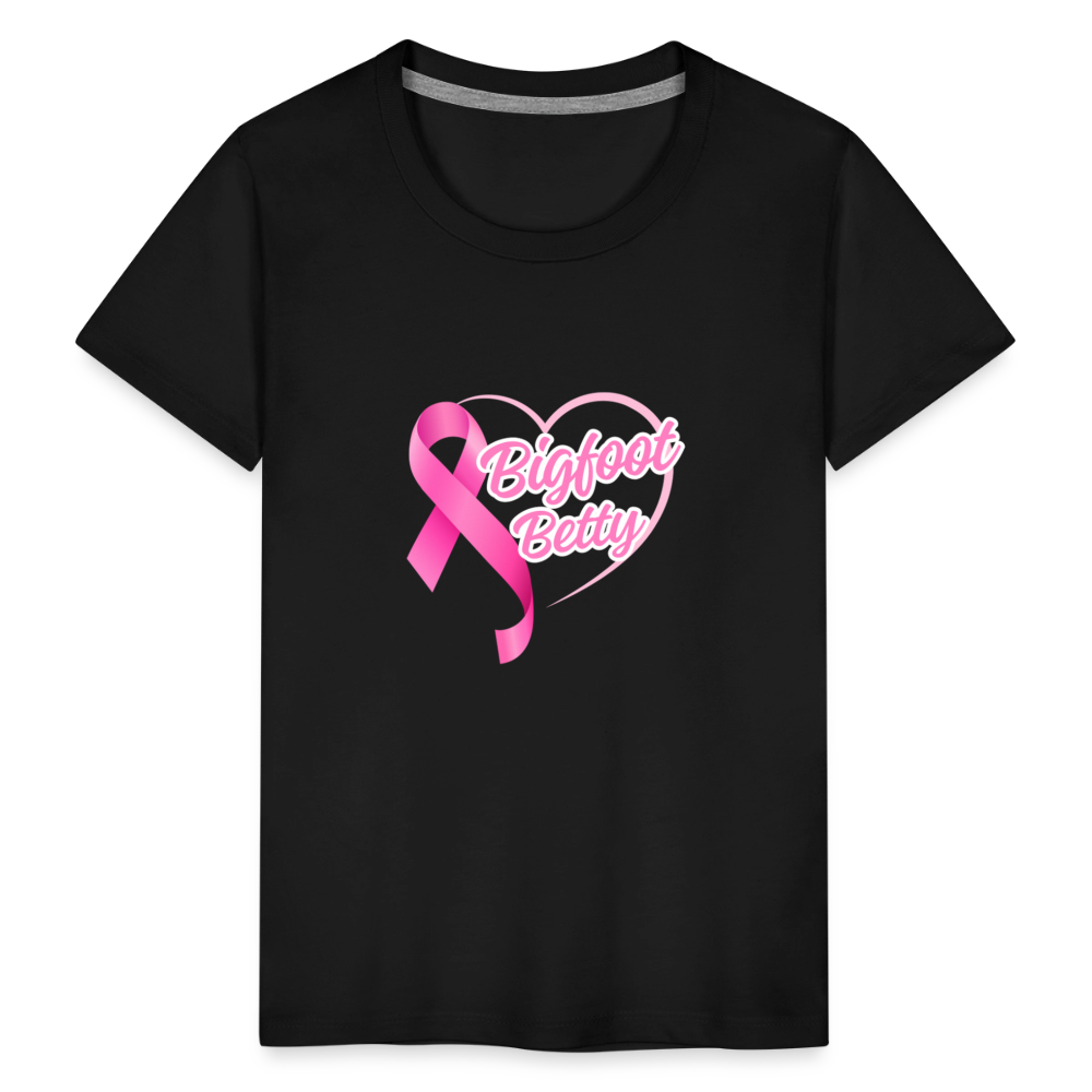 Toddler Premium T-Shirt - BFB Pink Ribbon - black